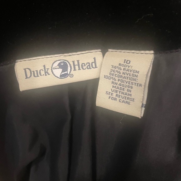 Duck Head  Women Black Velvet 2PS  Suit. Skirt in Jacket  size 12-14 - Picture 7 of 10